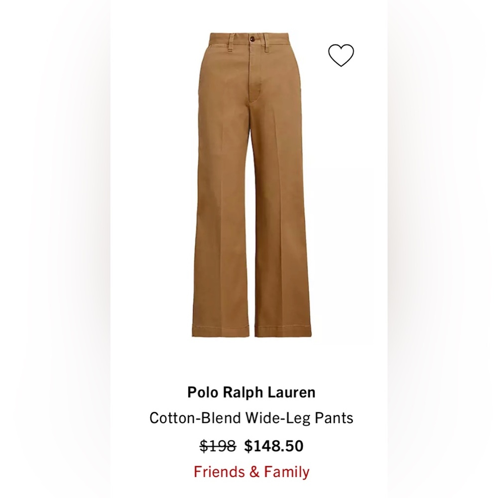 Ralph Lauren beige Women wide leg pants 
size 12 
inseam 32
